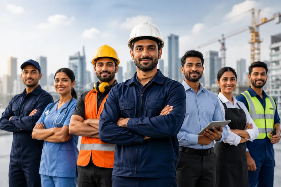 A team of construction and technical professionals